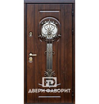Дверь с двумя стеклянными вставками и терморазрывом
