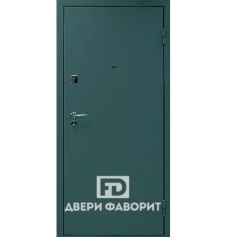 стальная дверь в котельную с двумя замками, раздельной ручкой и глазком