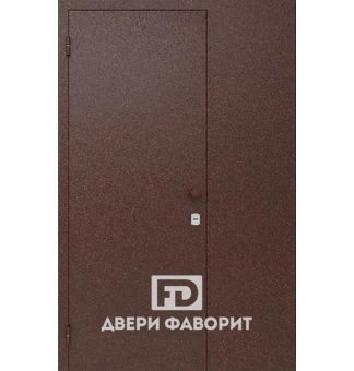 дверь стальная с боковой вставкой для подъезда с отделкой цинкогрунт