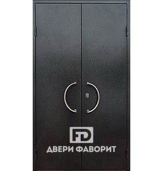 дверь с двумя створками для подъезда с цинкогрунтом
