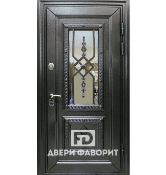 Металлическая дверь со стеклом, терморазрыв