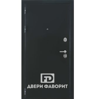 Офисная антивандальная дверь чёрного цвета