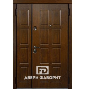Стальная двустворчатая дверь в офис с МДФ