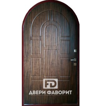металлическая дверь в квартиру арочного типа