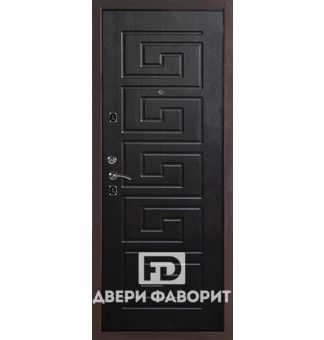 Уличная дверь с МДФ чёрного цвета